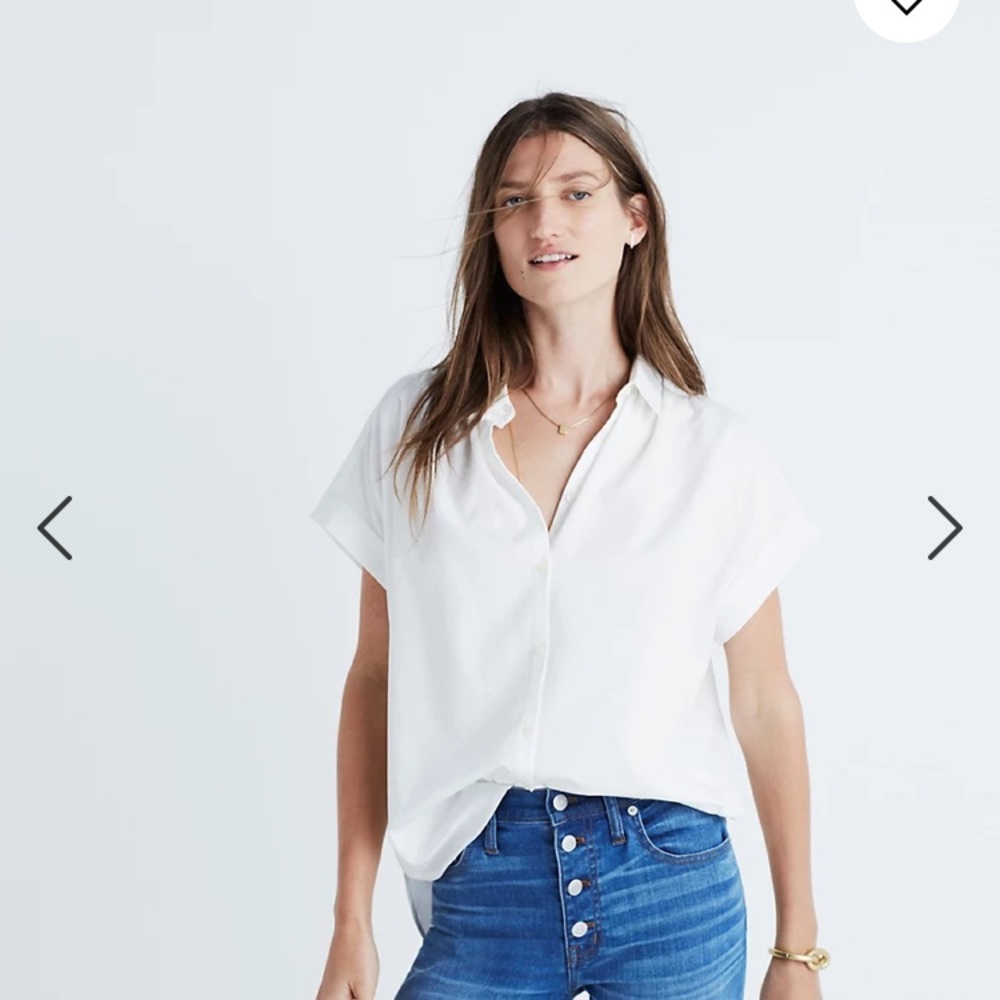 Madewell central shirt in pure white